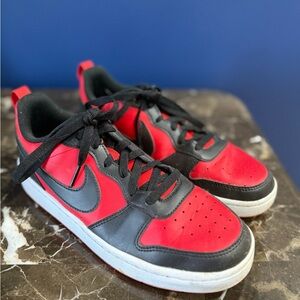 NIKE Women’s Red + Black Low Dunks Sneakers Size 8.5 or 7 Youth